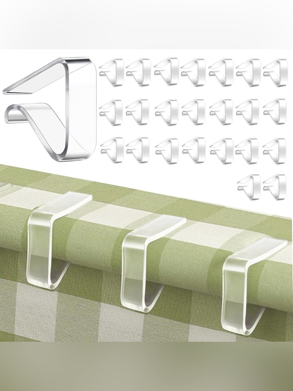 Clear Tablecloth Clips – 24 Pack | Brand New